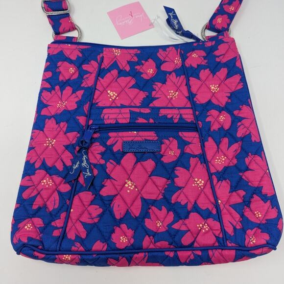 Vera Bradley Hipster Bag in Art Poppies Blue and Pink - Picture 10 of 11